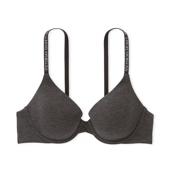 Women's Victoria's Secret T-Shirt Push-Up Full Coverage Bra 36D Dark Grey - Picture 1 of 10